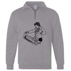Nublend® Cadet Collar Quarter-Zip Sweatshirt Thumbnail
