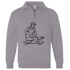 Nublend® Cadet Collar Quarter-Zip Sweatshirt Thumbnail