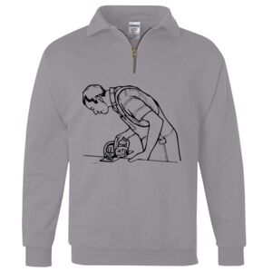 Nublend® Cadet Collar Quarter-Zip Sweatshirt Thumbnail