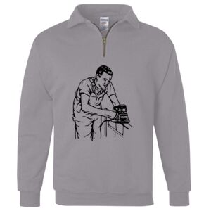 Nublend® Cadet Collar Quarter-Zip Sweatshirt Thumbnail