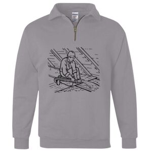 Nublend® Cadet Collar Quarter-Zip Sweatshirt Thumbnail