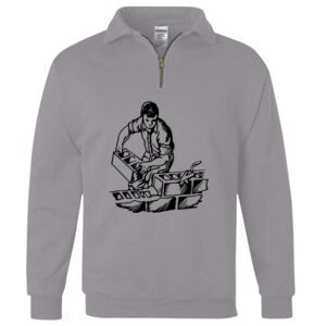 Nublend® Cadet Collar Quarter-Zip Sweatshirt Thumbnail