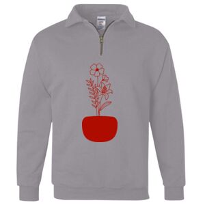 Nublend® Cadet Collar Quarter-Zip Sweatshirt Thumbnail