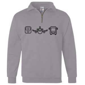 Nublend® Cadet Collar Quarter-Zip Sweatshirt Thumbnail